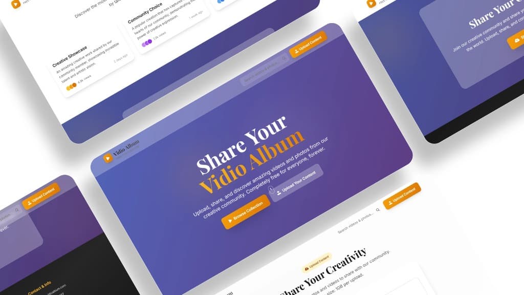 Vidio Album — Platform Berbagi Video & Foto Kreatif